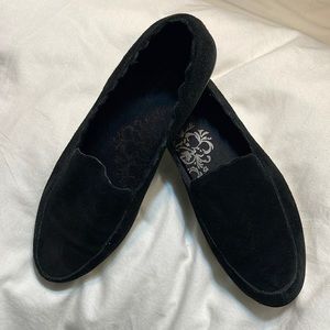 Black Suede slip on shoes Aetrex